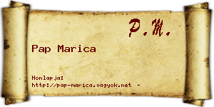 Pap Marica névjegykártya